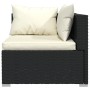 Set de muebles de jardín 4 pzas y cojines ratán sintético negro de vidaXL, Conjuntos de jardín - Ref: Foro24-3101423, Precio:...