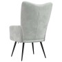 Silla de relax Gris Claro 70 x 61 x 96,5 cm Terciopelo en Sillones | Comprar online en Foru.es