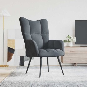 Silla de relax Gris oscuro 70 x 61 x 96,5 cm Terciopelo en Sillones | Comprar online en Foru.es