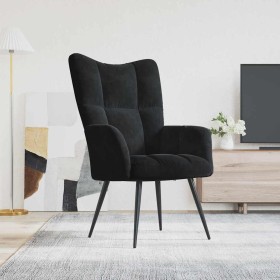 Silla de relax Negro 70 x 61 x 96,5 cm Terciopelo en Sillones | Comprar online en Foru.es