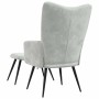 Sillón relajante con Puff 2 pcs Gris Claro Terciopelo en Sillones | Comprar online en Foru.es
