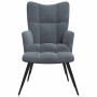 Sillón relajante con Puff 2 pcs Gris oscuro Terciopelo en Sillones | Comprar online en Foru.es
