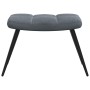 Sillón relajante con Puff 2 pcs Gris oscuro Terciopelo en Sillones | Comprar online en Foru.es