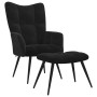 Sillón relajante con Puff 2 pcs Negro Terciopelo en Sillones | Comprar online en Foru.es