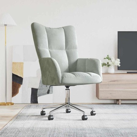Silla de relax Gris Claro 62 x 68,5 x 105 cm Terciopelo en Sillones | Comprar online en Foru.es