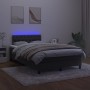 Cama box spring colchón y LED terciopelo negro 120x200 cm de vidaXL, Camas y somieres - Ref: Foro24-3134575, Precio: 382,42 €...