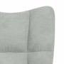 Silla de relax Gris Claro 62 x 68,5 x 105 cm Terciopelo en Sillones | Comprar online en Foru.es