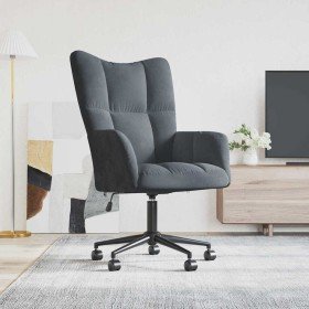 Silla de relax Gris oscuro 62 x 68,5 x 105 cm Terciopelo en Sillones | Comprar online en Foru.es