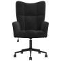 Silla de relax con ruedas Negro 62 x 68,5 x 105 cm Terciopelo en Sillones | Comprar online en Foru.es