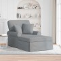Chaise Lounge con Falda Gris Claro 91 x 157 x 91 cm tela en Divanes | Comprar online en Foru.es