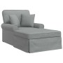 Chaise Lounge con Falda Gris Claro 91 x 157 x 91 cm tela en Divanes | Comprar online en Foru.es