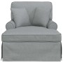 Chaise Lounge con Falda Gris Claro 91 x 157 x 91 cm tela en Divanes | Comprar online en Foru.es