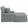 Chaise Lounge con Falda Gris Claro 91 x 157 x 91 cm tela en Divanes | Comprar online en Foru.es