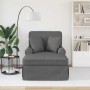 Chaise Lounge con Falda Gris oscuro 91 x 157 x 91 cm tela en Divanes | Comprar online en Foru.es