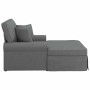 Chaise Lounge con Falda Gris oscuro 91 x 157 x 91 cm tela en Divanes | Comprar online en Foru.es