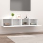 Muebles para TV 2 uds madera de ingeniería blanco 80x30x30 cm de vidaXL, Muebles TV - Ref: Foro24-804535, Precio: 111,20 €, D...