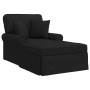 Chaise Lounge con Falda con cojín Negro 91 x 157 x 91 cm tela en Divanes | Comprar online en Foru.es