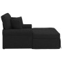 Chaise Lounge con Falda con cojín Negro 91 x 157 x 91 cm tela en Divanes | Comprar online en Foru.es