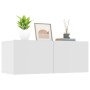 Muebles para TV 2 uds madera de ingeniería blanco 80x30x30 cm de vidaXL, Muebles TV - Ref: Foro24-804535, Precio: 111,20 €, D...
