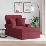 Chaise Lounge con Falda Rojo vino 91 x 157 x 91 cm tela en Divanes | Comprar online en Foru.es