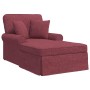 Chaise Lounge con Falda Rojo vino 91 x 157 x 91 cm tela en Divanes | Comprar online en Foru.es