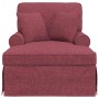 Chaise Lounge con Falda Rojo vino 91 x 157 x 91 cm tela en Divanes | Comprar online en Foru.es