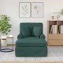 Chaise Lounge con Falda Verde oscuro 91 x 157 x 91 cm tela en Divanes | Comprar online en Foru.es