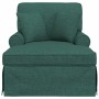 Chaise Lounge con Falda Verde oscuro 91 x 157 x 91 cm tela en Divanes | Comprar online en Foru.es