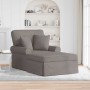 Chaise Lounge con Falda con cojín Taupé 91 x 157 x 91 cm tela en Divanes | Comprar online en Foru.es