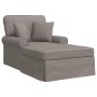 Chaise Lounge con Falda con cojín Taupé 91 x 157 x 91 cm tela en Divanes | Comprar online en Foru.es