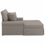 Chaise Lounge con Falda con cojín Taupé 91 x 157 x 91 cm tela en Divanes | Comprar online en Foru.es