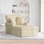 Chaise Lounge con Falda con cojín Crema 91 x 157 x 91 cm tela en Divanes | Comprar online en Foru.es