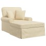 Chaise Lounge con Falda con cojín Crema 91 x 157 x 91 cm tela en Divanes | Comprar online en Foru.es