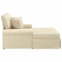 Chaise Lounge con Falda con cojín Crema 91 x 157 x 91 cm tela en Divanes | Comprar online en Foru.es