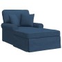 Chaise Lounge con Falda con cojín Azul 91 x 157 x 91 cm tela en Divanes | Comprar online en Foru.es