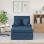 Chaise Lounge con Falda con cojín Azul 91 x 157 x 91 cm tela en Divanes | Comprar online en Foru.es