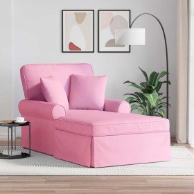 Chaise Lounge con Falda con cojín Rosa 91 x 157 x 91 cm tela en Divanes | Comprar online en Foru.es