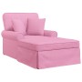 Chaise Lounge con Falda con cojín Rosa 91 x 157 x 91 cm tela en Divanes | Comprar online en Foru.es