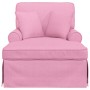 Chaise Lounge con Falda con cojín Rosa 91 x 157 x 91 cm tela en Divanes | Comprar online en Foru.es