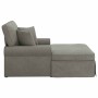 Chaise Lounge con Falda con cojín Gris Claro 91 x 157 x 91 cm en Divanes | Comprar online en Foru.es