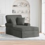 Chaise Lounge con Falda con cojín Gris oscuro 91 x 157 x 91 cm en Divanes | Comprar online en Foru.es
