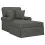 Chaise Lounge con Falda con cojín Gris oscuro 91 x 157 x 91 cm en Divanes | Comprar online en Foru.es