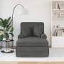 Chaise Lounge con Falda con cojín Gris oscuro 91 x 157 x 91 cm en Divanes | Comprar online en Foru.es