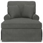 Chaise Lounge con Falda con cojín Gris oscuro 91 x 157 x 91 cm en Divanes | Comprar online en Foru.es