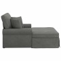 Chaise Lounge con Falda con cojín Gris oscuro 91 x 157 x 91 cm en Divanes | Comprar online en Foru.es