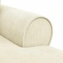 Chaise Lounge con Falda Crema 91 x 157 x 91 cm Tela Estriada en Divanes | Comprar online en Foru.es