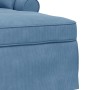 Chaise Lounge con Falda Azul 91 x 157 x 91 cm Tela Estriada en Divanes | Comprar online en Foru.es