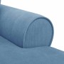 Chaise Lounge con Falda Azul 91 x 157 x 91 cm Tela Estriada en Divanes | Comprar online en Foru.es