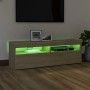Mueble de TV con luces LED roble Sonoma 120x35x40 cm de vidaXL, Muebles TV - Ref: Foro24-804376, Precio: 80,60 €, Descuento: %