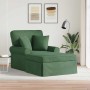 Chaise Lounge con Falda con cojín Verde Selva 91 x 157 x 91 cm en Divanes | Comprar online en Foru.es